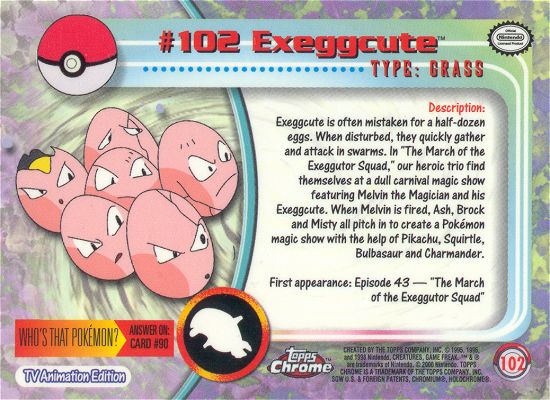 Exeggcute achterkant