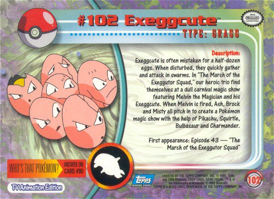 Exeggcute achterkant