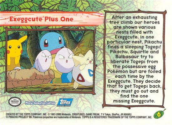 Exeggcute Plus One achterkant