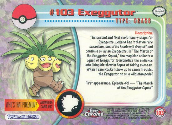Exeggutor achterkant