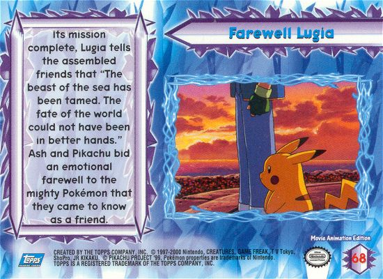 Farewell Lugia achterkant
