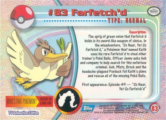 Farfetch'd achterkant