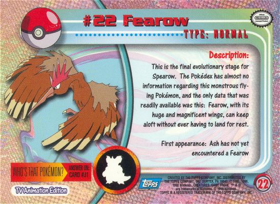 Fearow achterkant