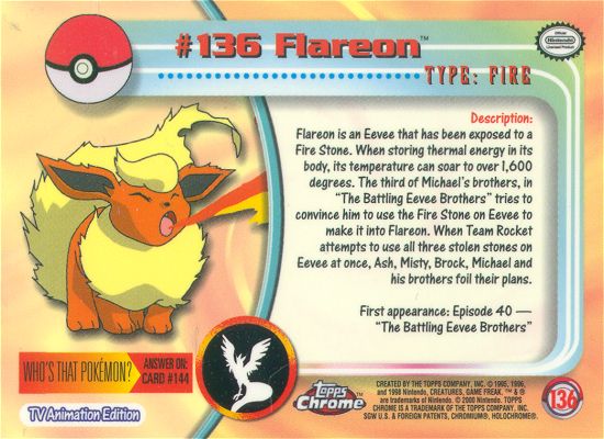 Flareon achterkant