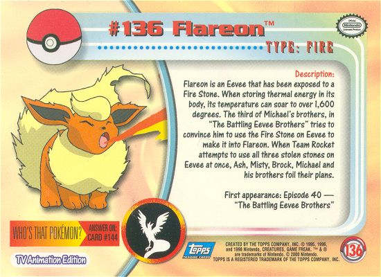 Flareon achterkant
