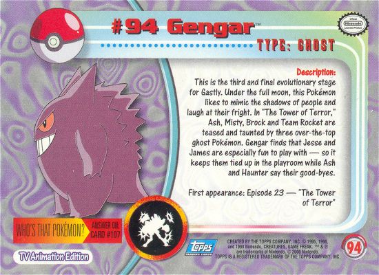 Gengar achterkant