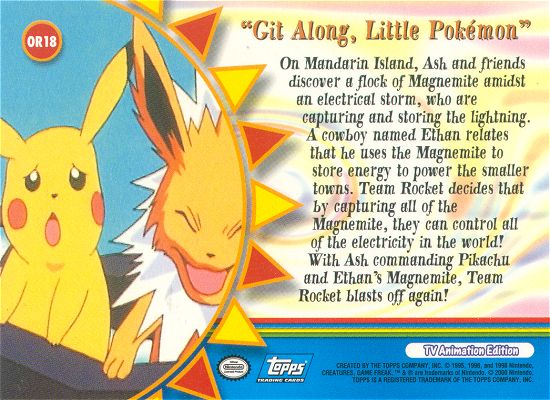 Git Along, Little Pokemon achterkant