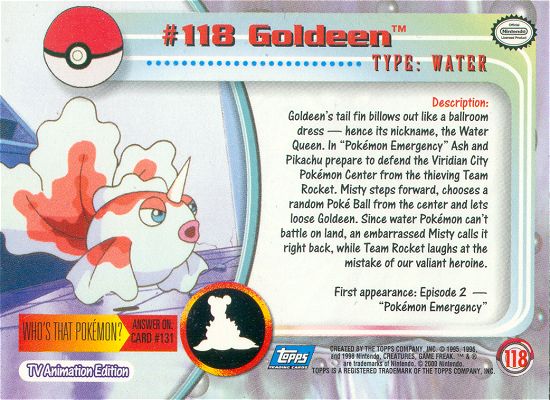 Goldeen achterkant