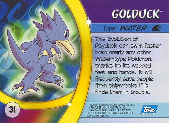 Golduck achterkant