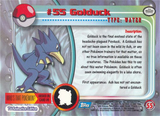 Golduck achterkant