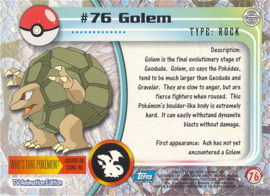 Golem achterkant