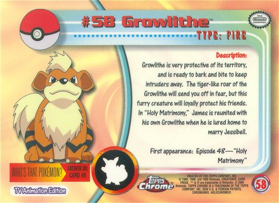 Growlithe achterkant