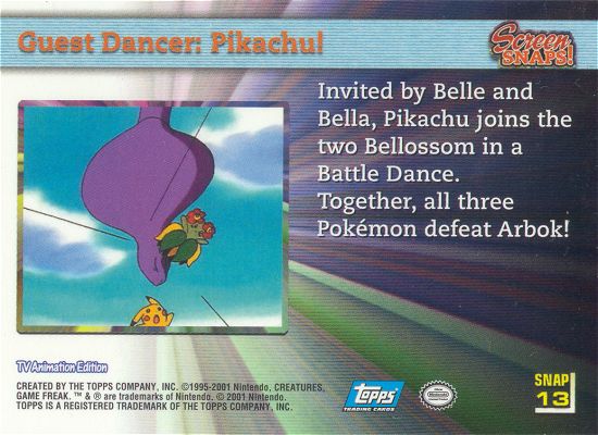 Guest Dancer: Pikachu! achterkant
