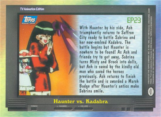 Haunter vs. Kadabra achterkant