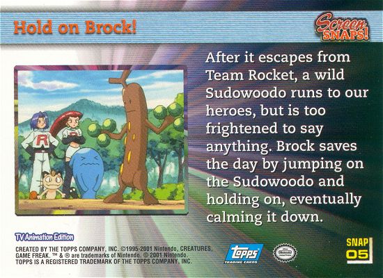Hold on Brock! achterkant