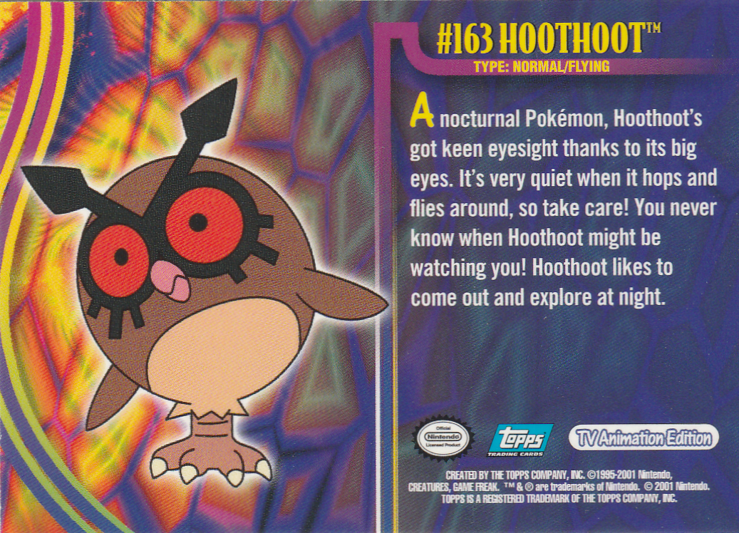 Hoothoot achterkant