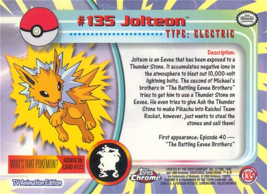 Jolteon achterkant