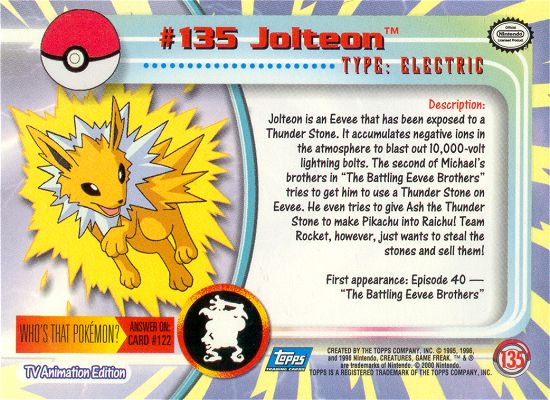 Jolteon achterkant