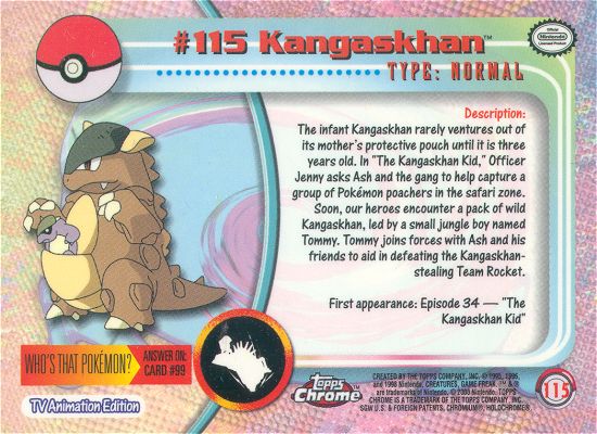 Kangaskhan achterkant
