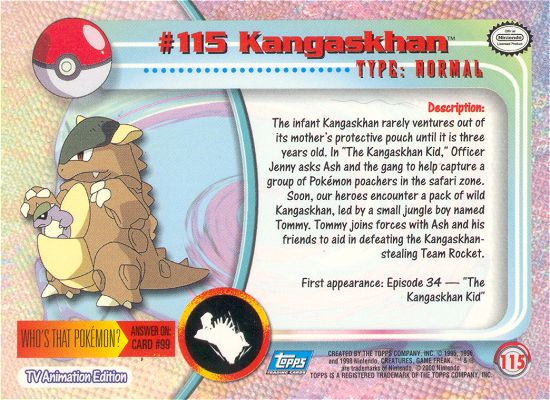 Kangaskhan achterkant