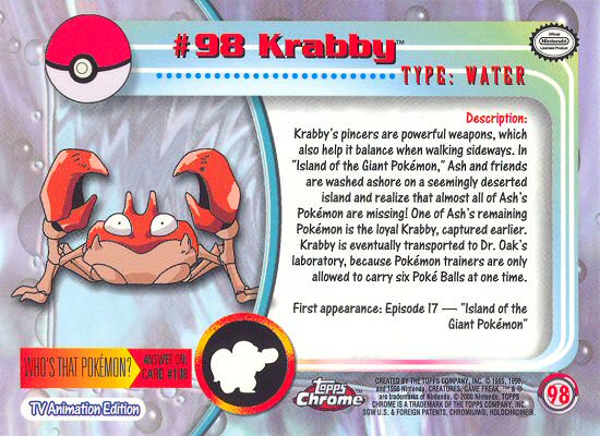 Krabby achterkant