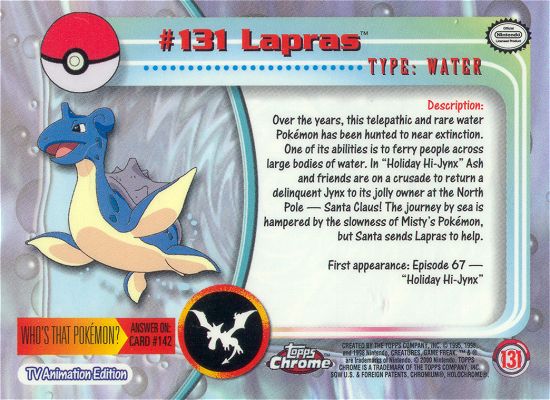 Lapras achterkant