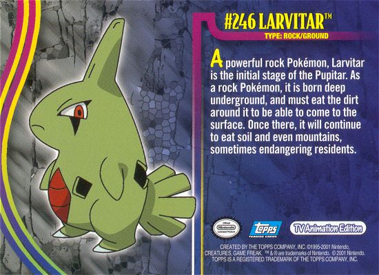 Larvitar achterkant