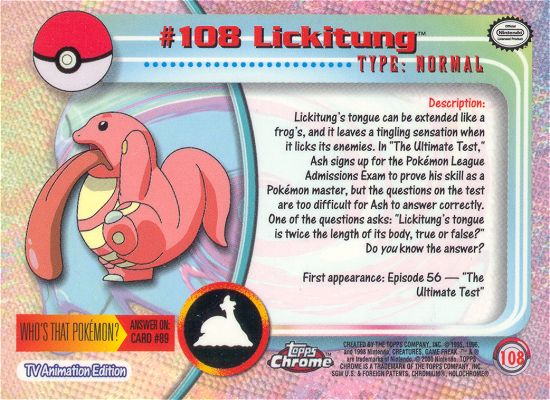 Lickitung achterkant