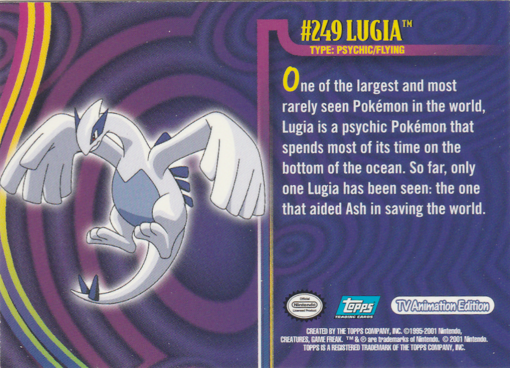 Lugia achterkant
