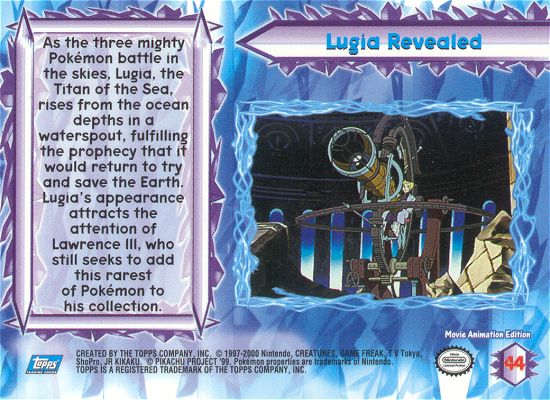 Lugia Revealed achterkant