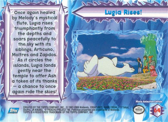 Lugia Rises! achterkant