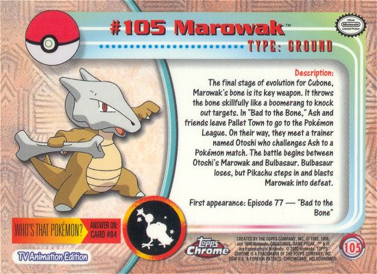 Marowak achterkant