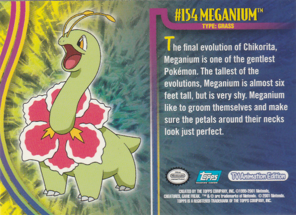 Meganium achterkant