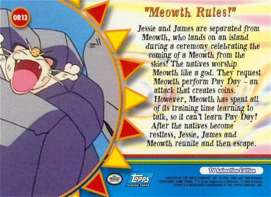 Meowth Rules! achterkant