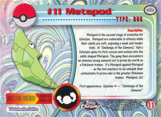 Metapod achterkant