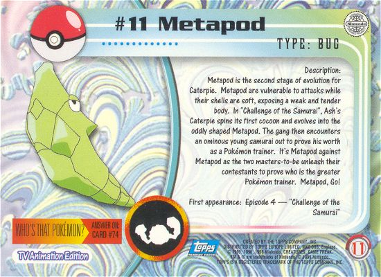Metapod achterkant