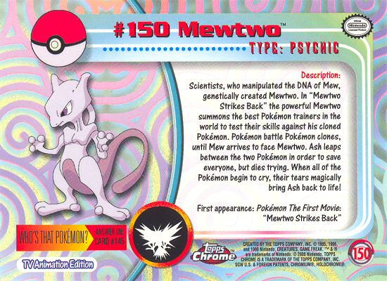 Mewtwo achterkant