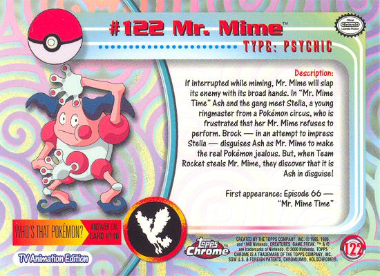 Mr. Mime achterkant