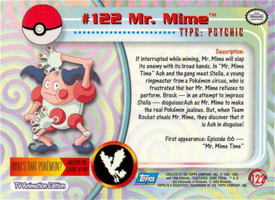 Mr. Mime achterkant