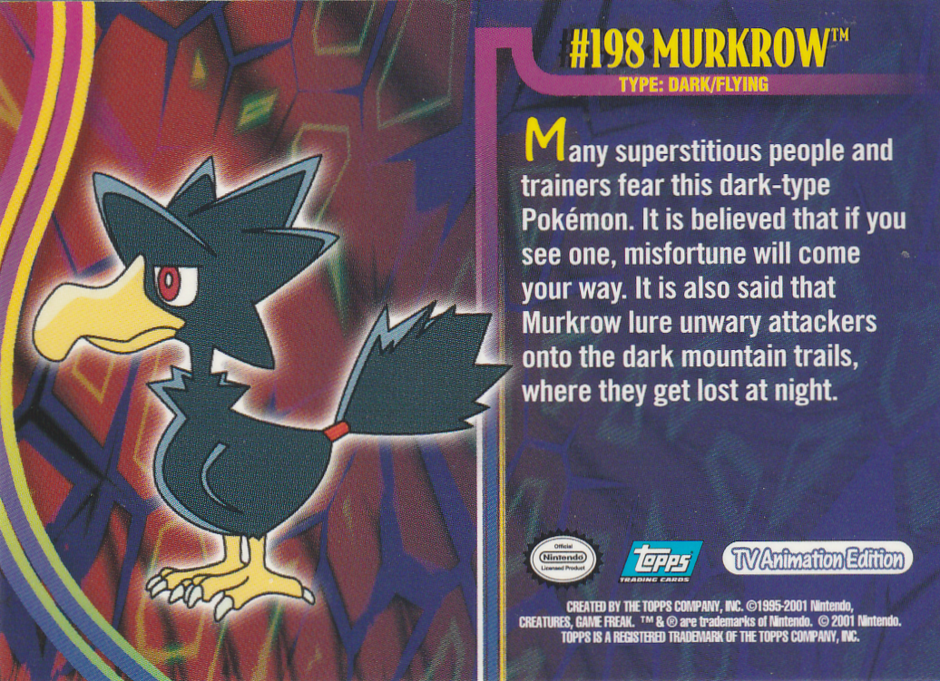 Murkrow achterkant