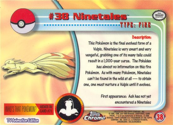Ninetales achterkant