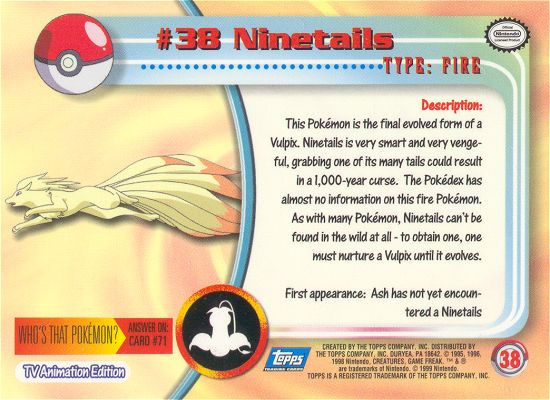 Ninetales achterkant