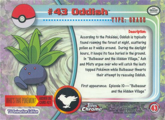 Oddish achterkant