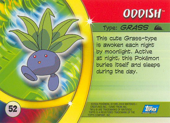 Oddish achterkant