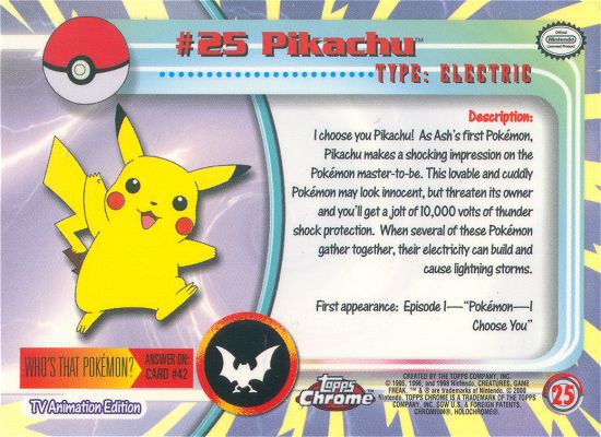 Pikachu achterkant
