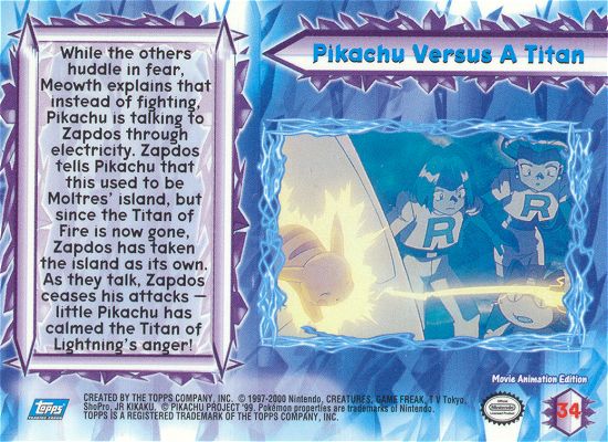 Pikachu Versus A Titan achterkant
