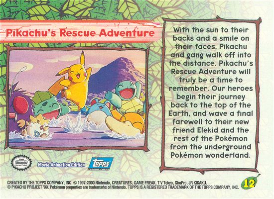 Pikachu's Rescue Adventure achterkant