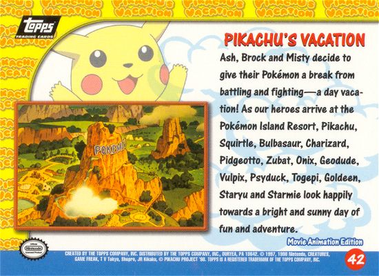 Pikachu's Vacation achterkant