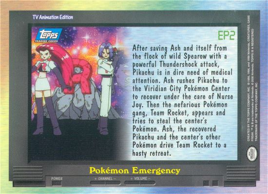 Pokemon Emergency achterkant