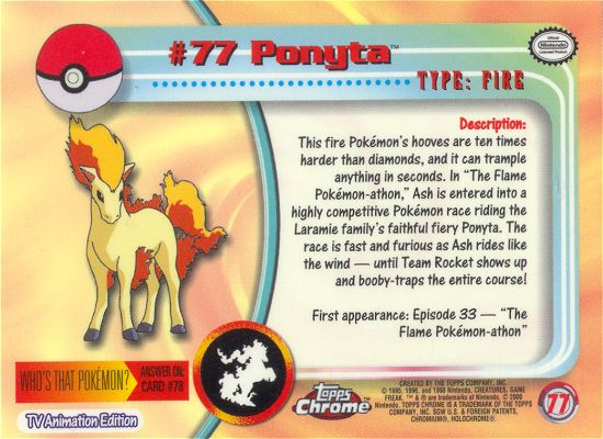 Ponyta achterkant